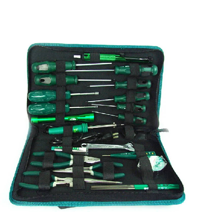 2015 Direct Selling New Tool Bag Electrician 23pcs In 1 Pack Hand Tools Kit Repairing Bag Basic Domestic Gm31616