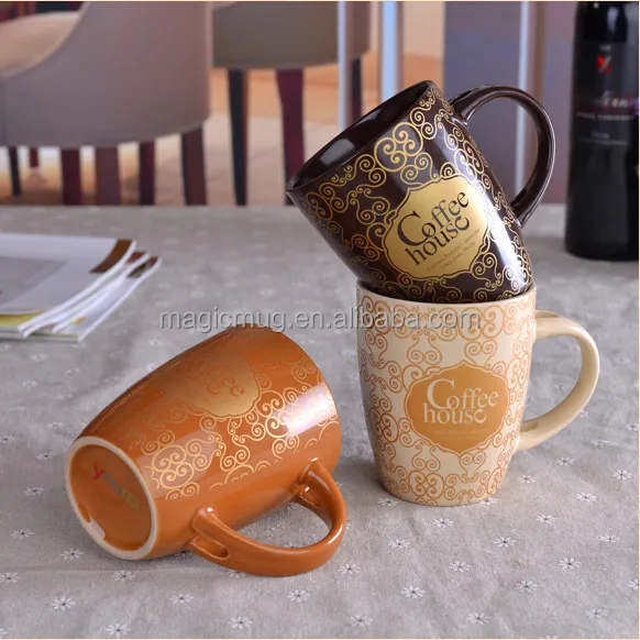 brown color glazed ceramic coffee mug