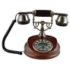 Old Fashion Antique Wood Desk Telephone Vintage wooden Home Decor Telephone For Gift