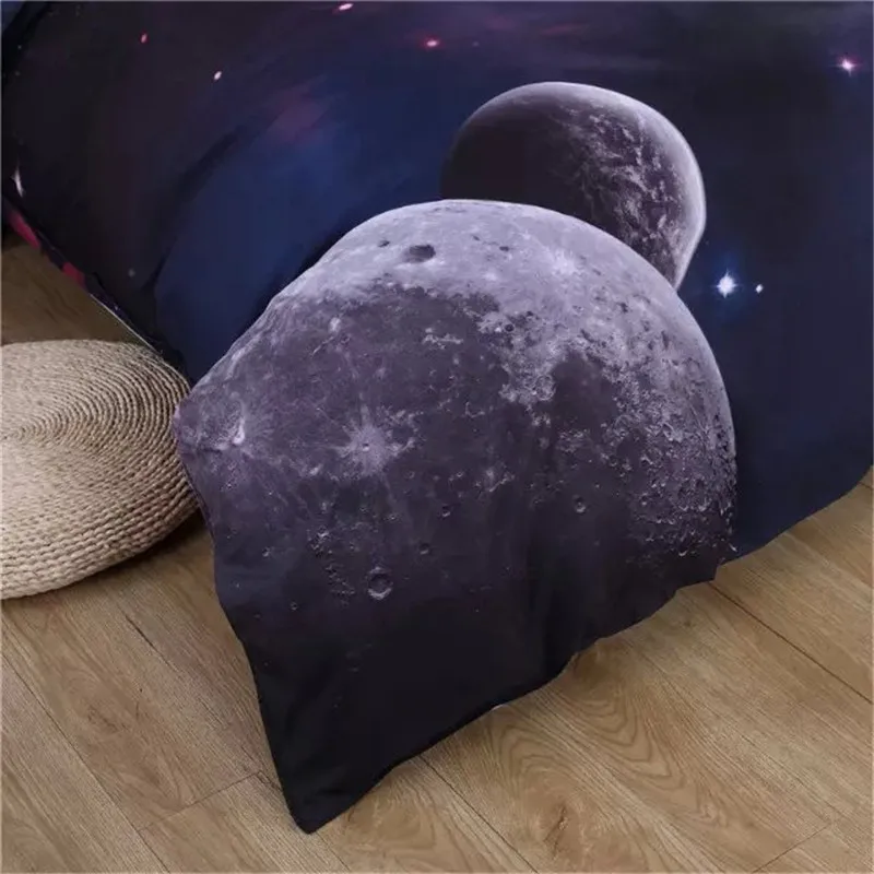 2016 New 4/3pcs Galay 3D Bedding Sets Universe Outer Space Duvet cover Bed Sheet / Fitted Bed Sheet pillowcase Twin queen king
