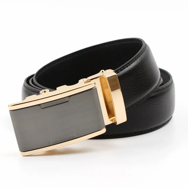 2015 New Sale Unisex Adult Casual Solid Cowskin Ceinture Homme Harajuku Belts Genuine Leather Belt Buckle Automatic Mens