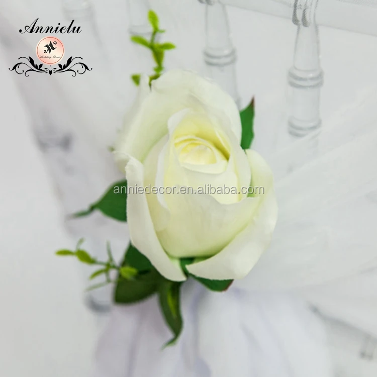 Wholesale white chiffon curly willow wedding chair cover sashes