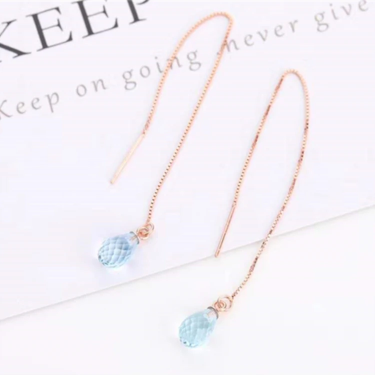 mini earring 18k gold plating 925 sterling silver natural topaz earring line for women gemstone jewelry crystal, Picture
mini earring 18k gold plating 925 sterling silver natural topaz earring line for women gemstone jewelry crystal, Picture