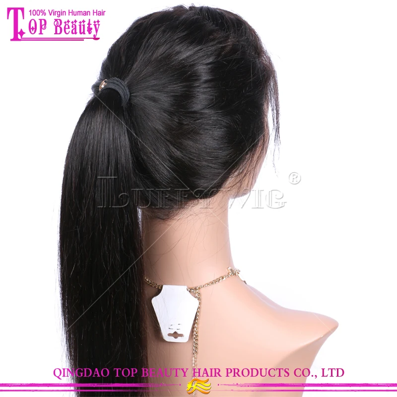 New arrival silky straight full lace wig wholesale cheap high pony tail full lace wig lace wig for black women
