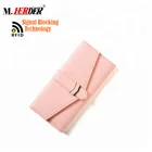 Luxury Rfid pu long wallet for women vegan leather wallet ladies money purse