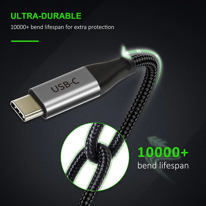 CABLETIME USB C 3.0 Type c Nylon Mobile Phone Cable 3.0A 5Gbps Fast Charging For Huawei Samsung Xiaomi One Plus,1m 3ft - ANKUX.COM