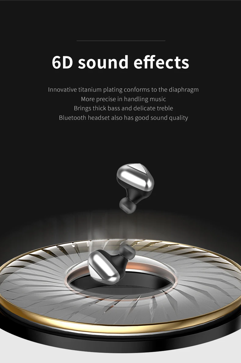 Latest Wireless Earphone Headphone Waterproof Noise Cancelling BT Earphone TWs-T50 - ANKUX.COM