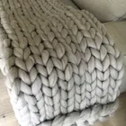 66s Super Chunky 100% Merino Wool yarn Handmade Blanket with 100 colors in stock 95*105cm by Hand Knitting