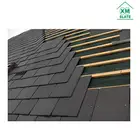 Deep quarry slate stone roofing tiles black roofing stone