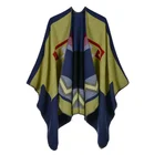 Women's stole ladies Poncho mexicano knitting Blanket cashmere shawl cape for ladies 0519020