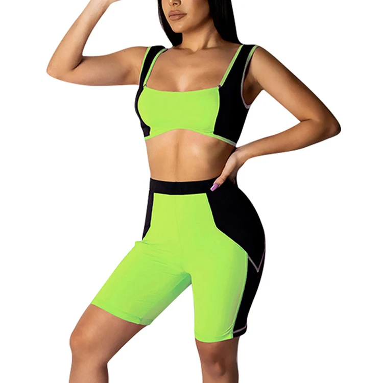 Latest Design Stylish Bright Color Green Stitching Casual Women Clothing Two Piece Set
Latest Design Stylish Bright Color Green Stitching Casual Women Clothing Two Piece Set