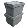 With Attached Lid Stackable and Nestable Distribution Container