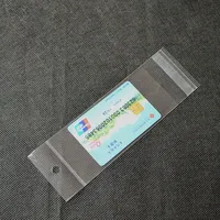 custom clear opp bag packing gift opp plastic bag with self