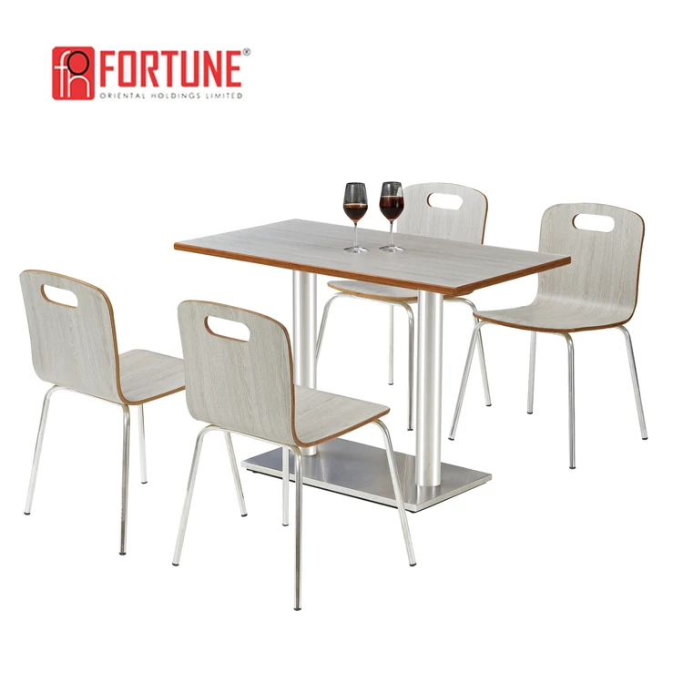 High Quality 4 Seating Chair Wood Commercial Restaurant Furniture