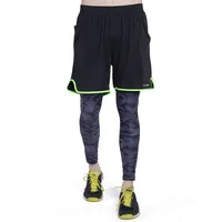 

Wholesale Fake Two-piece Yoga Sports Gym Men Pants Running Tights For Men Compression Mens Fitness Leggings Running Tights