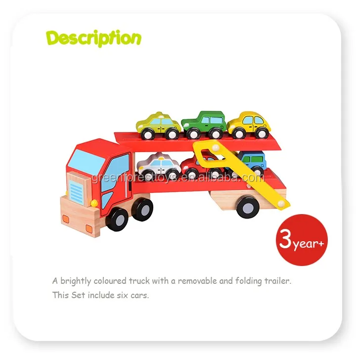 wooden car carrier toy