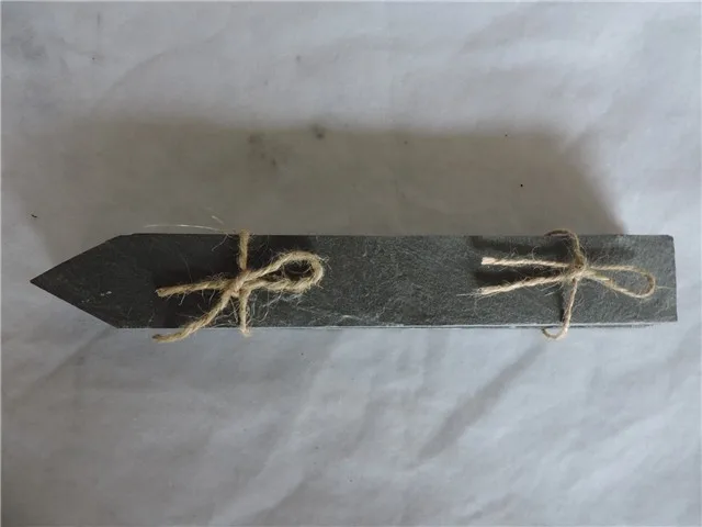 工場直接価格手作り装飾矢印形状30*4センチカットエッジ黒い石植物ラベル安い植物マーカー用ガーデン仕入れ・メーカー・工場
