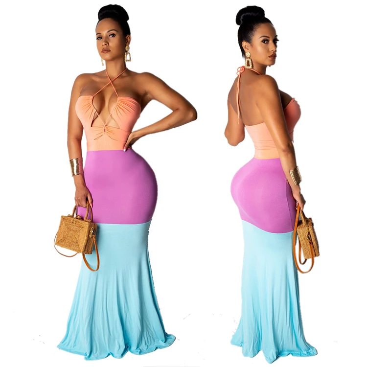 2019 Sexy Womens Africa Halter Neck Colour Block Sleeveless Casual Dress Beach African Bodycon Long Maxi Dress
2019 Sexy Womens Africa Halter Neck Colour Block Sleeveless Casual Dress Beach African Bodycon Long Maxi Dress