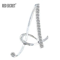 

Wholesale Bling Wedding Brooches Korea Women A To Z 26 English Letters Silver Brooch Pin In Bulk