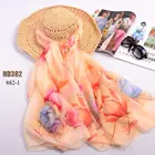 navy orange long thin women summer beautiful beach scarf for women