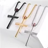 DY Wholesale stainless steel jewelry stainless steel baseball cross pendant men necklace