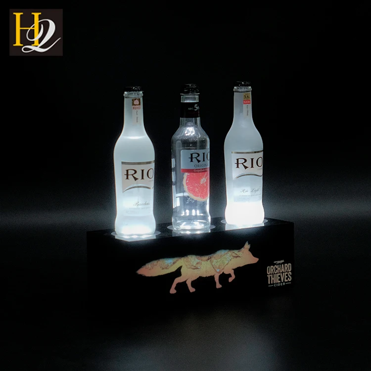 led vodka bottle display