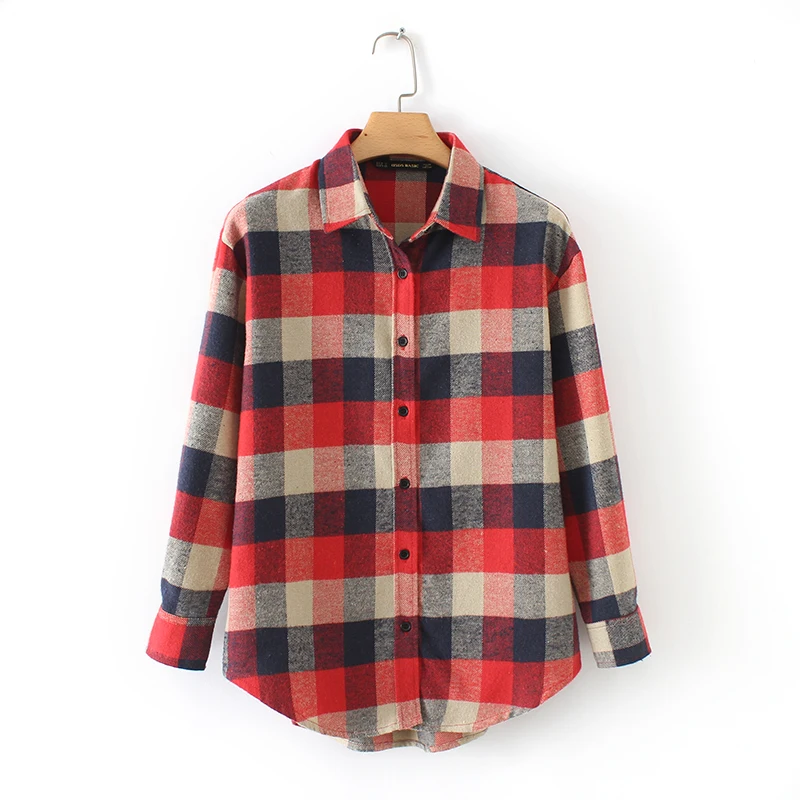 Good quality turn down collar red plaid women shirt office lady workwear cotton blouse
Good quality turn down collar red plaid women shirt office lady workwear cotton blouse