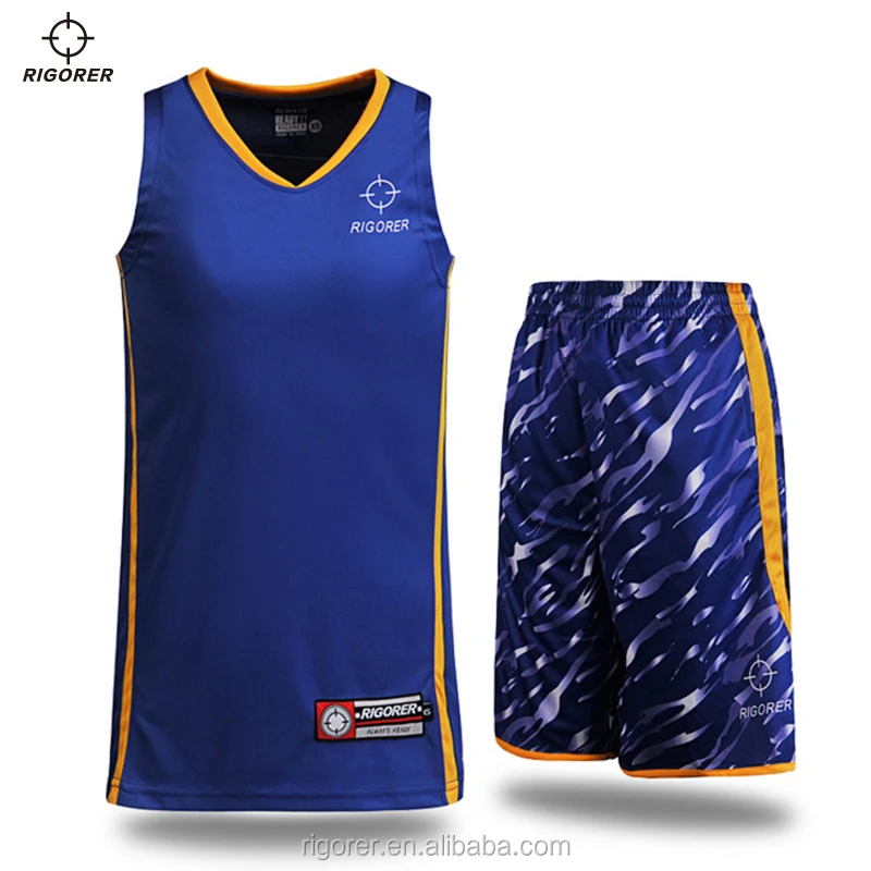 RIGORER Camouflage Reversible Basketball Jerseys for Men Basketball Shorts with Pockets
