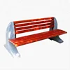 Street furniture wooden stone bench with back
