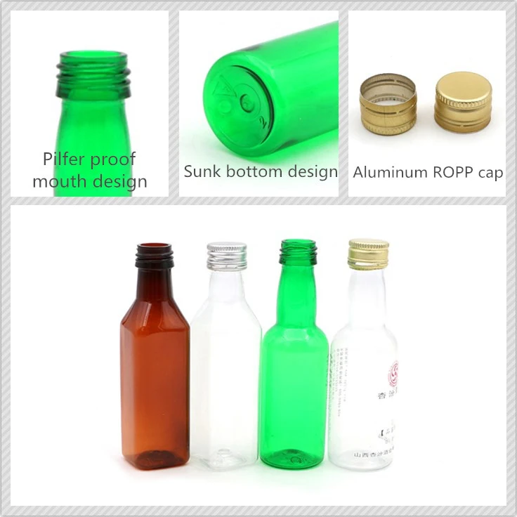 50ml Small Round Plastic Wine Bottle In Clear Buy 50ml Small Plastic