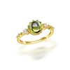 Guangzhou jewelry real gold plated natural peridot ring