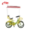 2 person bike public on road/orange color cycling/entertainments bikes/tandem bikes 2 seats