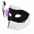 Mystery Women Flower Lace Mesh Prom Mask Giant Spider Floral Party Mask Halloween Costumes