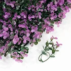 50x50cm 12pcs/ctn cheap nature purple leaves artificial vertical wall mat for sale