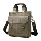 2019 Guangzhou Factory Wholesale Real Leather Messenger Handbag Cheap Mens Business Document Satchel Bags 8532