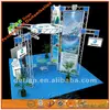 cosmetic acrylic display stand with hanging sign for expo booths from shanghai
