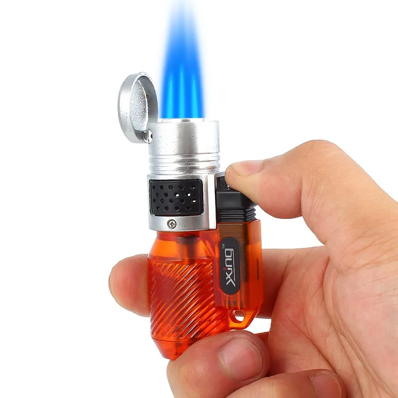 Portable Style Jet Butane Torch Lighter Strong Three Flame Refillable