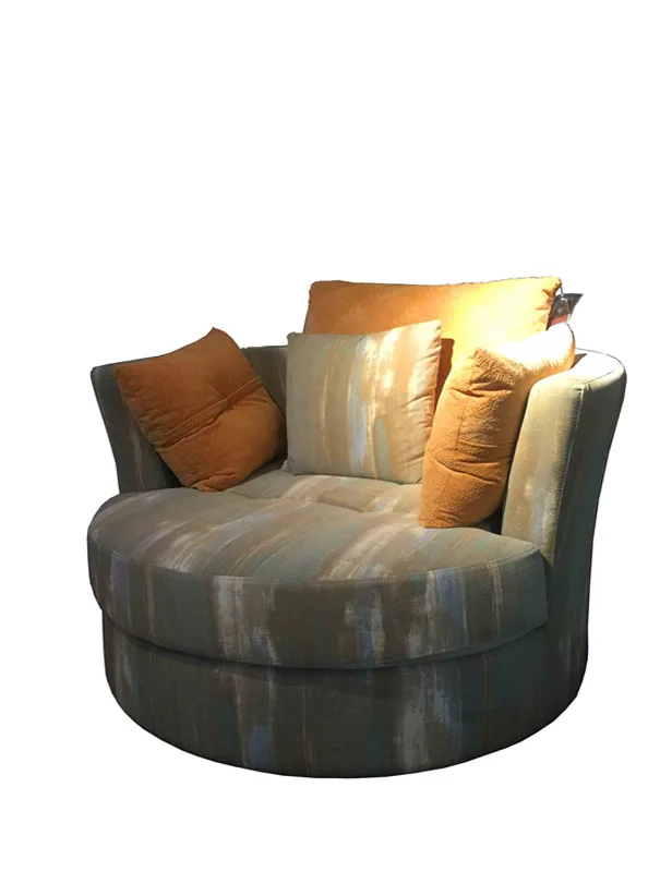 Cheap Sectional Furniture Single Seater Arm Chair Round Sofa For