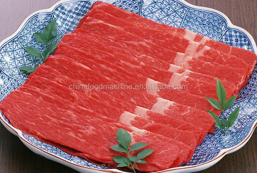 Frozen Beef Lamb Roll Slicer Stainless Steel Automatic Frozen Meat Slicing Machine Meat Cutting Machine factory