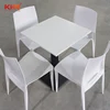 white small size square acrylic dining table