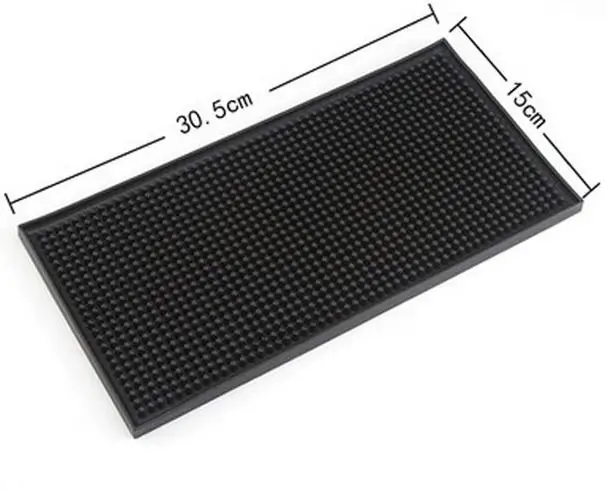 Source Black Silicone Rubber Bar Service Mat, Silicone Dish Drying Mat on  m.