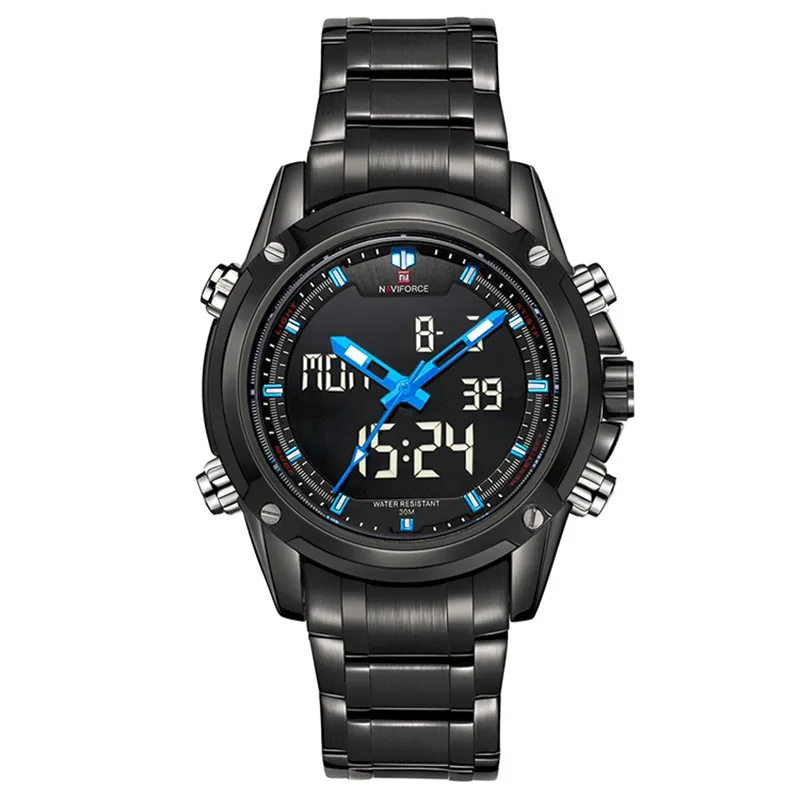 Watches men NAVIFORCE 9050 brand Sport Full Steel Digital LED watch reloj hombre Army Military wristwatch relogio masculino
Watches men NAVIFORCE 9050 brand Sport Full Steel Digital LED watch reloj hombre Army Military wristwatch relogio masculino