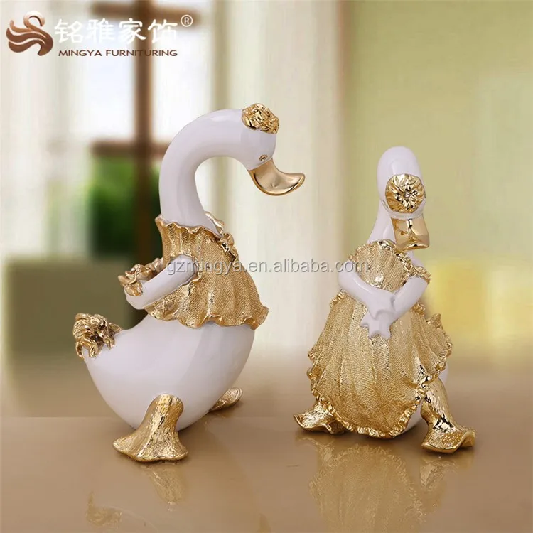 duck figurines resin crafts for hotel office table decoration