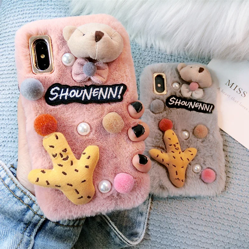 Cute Soft Fuzzy Fur Phone Cases For Iphone X Xs Max Xr Plus Buy