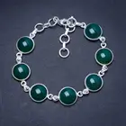Wholesale Natural Chrysoprase Handmade Unique 925 Sterling Silver Bracelet 7-8 1/4"