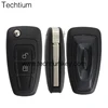 433 Mhz 2 Buttons Flip Remote Key With Logo No Chip Inside For Car Key Replacement For Ford Focus Mondeo