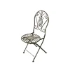 Factory Supply Vintage Green Outdoor Garden Patio Furniture Metal Folding Chair