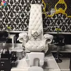 China luxury nail salon furniture grey modern pedicure chair for salon