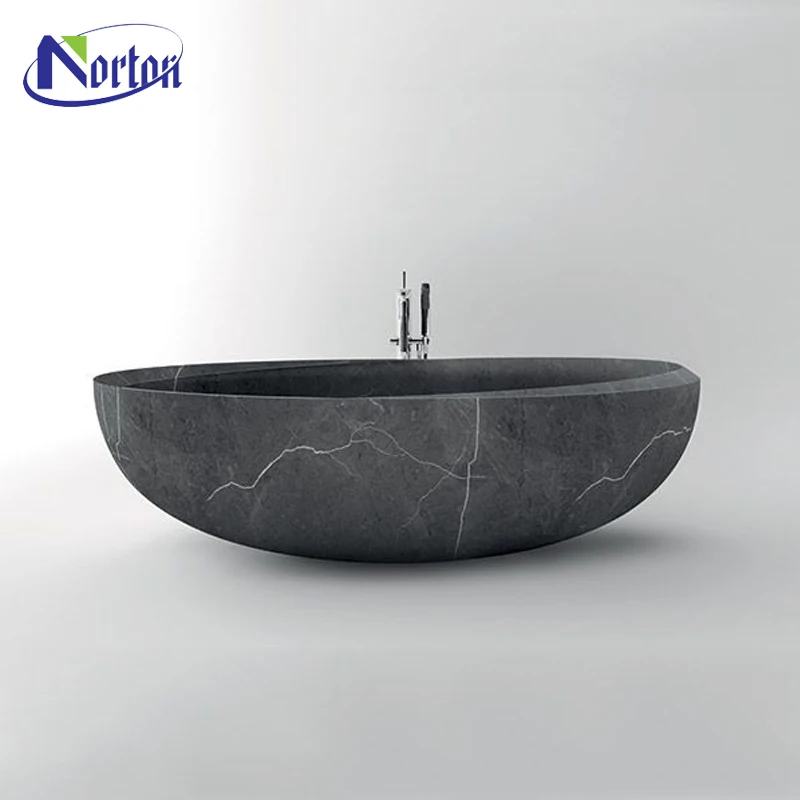 Высокое качество Китай поставщики твердый ванная комната окружает отдельно Искусственный Черный камень ванна