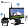 Podofo Wireless Rear View Back up Camera Waterproof 18IR Night Vision System + 7" Monitor for RV Truck Bus Trailer Lorry 12V 24V